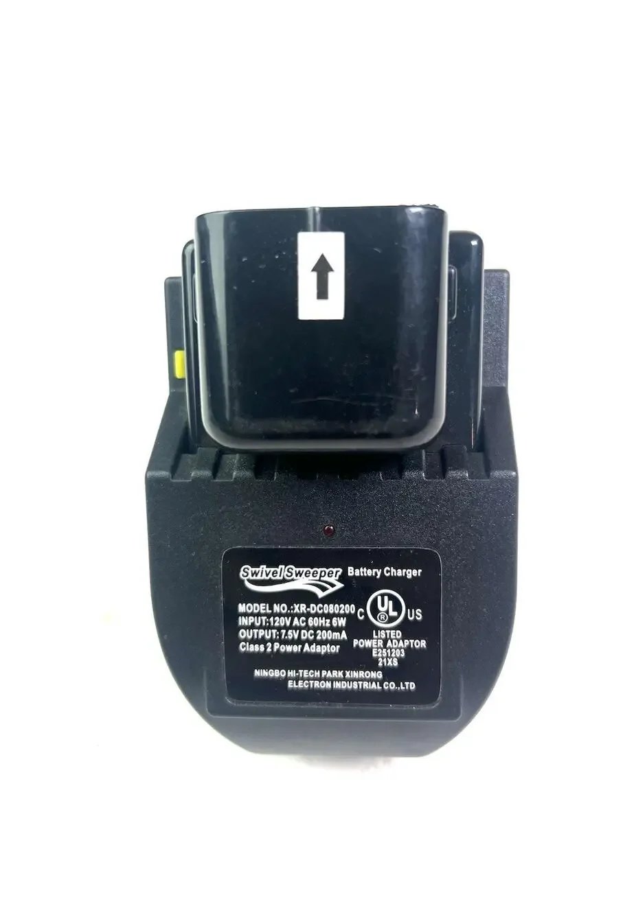 Swivel Sweeper Battery Charger XR DC080200 7.5V DC 200mA